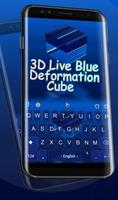 Live 3D Deformation Blue Cube Keyboard Theme capture d'écran 2