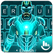 3D Neon Robot Keyboard Theme