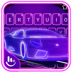 Live 3D Neon Super Car Keyboard Theme