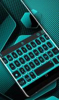 Black Blue Keyboard Theme постер
