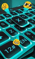 Black Blue Keyboard Theme скриншот 3