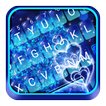 Blue Sparkling Heart Keyboard Theme
