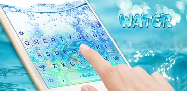 Water Keyboard -  Blue Glass Water Keyboard Theme