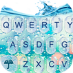 Water Keyboard -  Blue Glass Water Keyboard Theme