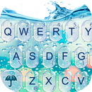 Gouttelettes d'eau en verre Thème pour clavier APK