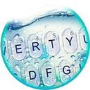 APK Blue Glass Water Drops Keyboard Theme