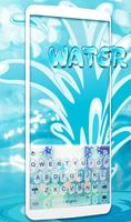 Water Keyboard -  Blue Glass Water Keyboard Theme Ekran Görüntüsü 2