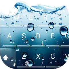 3D Blue Water Screen Droplets Keyboard Theme アプリダウンロード