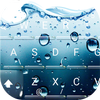 3D Blue Water Screen Droplets Keyboard Theme ikona