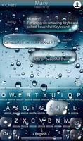 3D Blue Water Screen Droplets Keyboard Theme اسکرین شاٹ 1