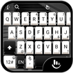 White Black Piano Style Keyboard Theme