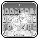 White Cute Love Keyboard Theme APK