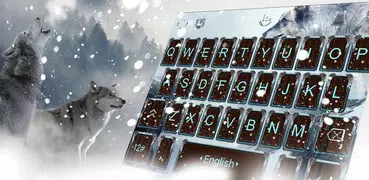 Winter Cold Wolf Keyboard Theme