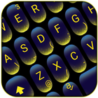Yellow Blue Neon Light Keyboard Theme icono