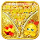 Zipper Glitter Emoji Keyboard Theme APK