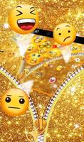 Zipper Glitter Emoji Keyboard Theme capture d'écran 3