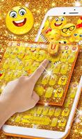 Zipper Glitter Emoji Keyboard Theme Poster