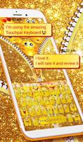 Zipper Glitter Emoji Keyboard Theme capture d'écran 1