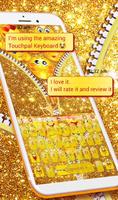 Zipper Glitter Emoji Keyboard Theme captura de pantalla 1
