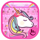 Cute Pink Unicorn Keyboard--Feeds,Stickers,Themes APK