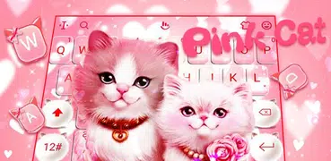 Cute Pink Lovely Kitty Cat Keyboard Theme