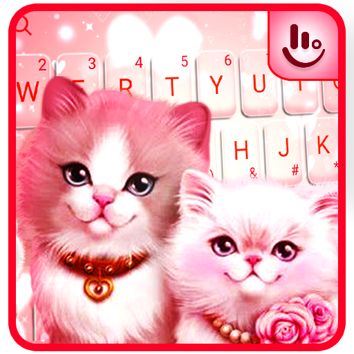 Cute Pink Lovely Kitty Cat Keyboard Theme