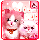 Cute Pink Lovely Kitty Cat Keyboard Theme icon