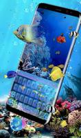 Live 3D Aquarium Keyboard Theme Plakat
