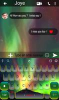 Live 3D Galaxy Neon Aurora Keyboard Theme screenshot 1