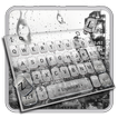 Black White Water Screen Keyboard Theme