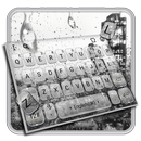 APK Black White Water Screen Keyboard Theme