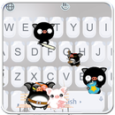 Black White Pig Keyboard Theme APK