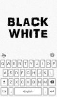 TouchPal Black White Keyboard Affiche