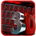 3D Black And Red Tech Keyboard Theme icon