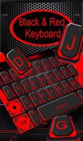3D Black And Red Tech Keyboard Theme poster
