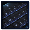 Black Blue Metal Keyboard Theme APK