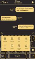 TouchPal Black Gold Theme captura de pantalla 1