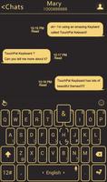 TouchPal Black Gold Theme captura de pantalla 2