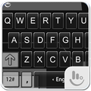 Black Grey Glass Keyboard Skin APK