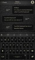 TouchPal Black Leather Theme capture d'écran 1