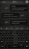 TouchPal Black Leather Theme captura de pantalla 2