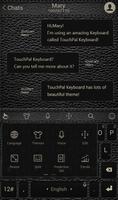 TouchPal Black Leather Theme captura de pantalla 3
