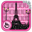 Pink Black Paris Keyboard Theme APK