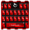 معدن أسود أحمر نمط لوحة المفاتيح الموضوع
