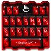 Tema del teclado estilo metal negro rojo