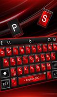 Fashion Keyboard Theme - Simple Black Red Style ポスター
