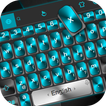 Black Blue Metal Keyboard Theme