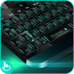 Blue Black Neon Mechanical Keyboard Theme