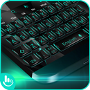 Blue Black Neon Mechanical Keyboard Theme APK