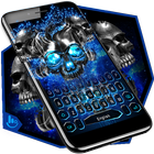 Blue Black Skull icon
